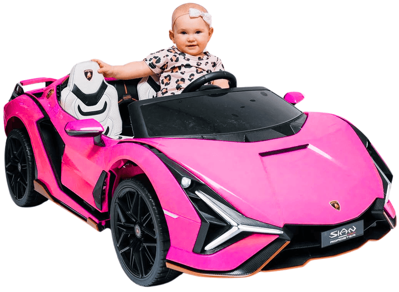 Carrinho Elétrico Lamborghini Sian 2 Lugares Rosa