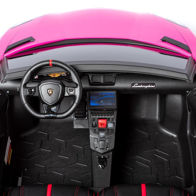 Carro Elétrico Infantil Dois Lugares Rosa Lamborghini
