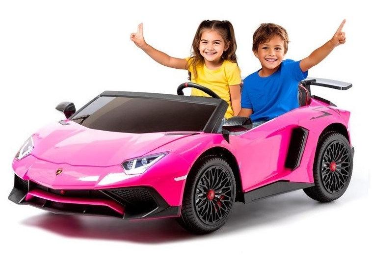 Carro Elétrico Infantil Dois Lugares Rosa Lamborghini