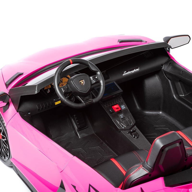 Carro Elétrico Infantil Dois Lugares Rosa Lamborghini