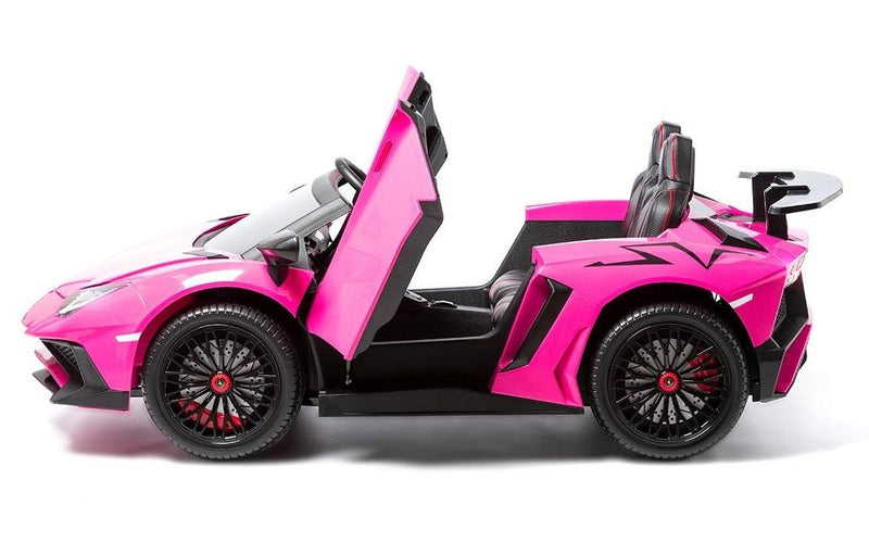 Carro Elétrico Infantil Dois Lugares Rosa Lamborghini