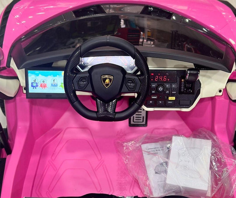 Carrinho Elétrico Lamborghini Sian 2 Lugares Rosa