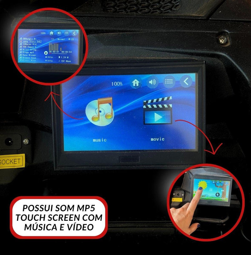 Jeep Elétrico Infantil Racing Com Controle Remoto