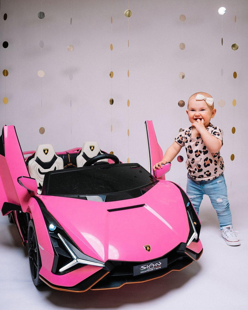 Carrinho Elétrico Lamborghini Sian 2 Lugares Rosa