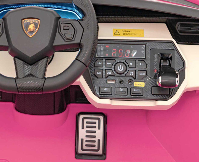 Carrinho Elétrico Lamborghini Sian 2 Lugares Rosa