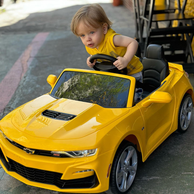 Camaro Elétrico Infantil Amarelo 12v